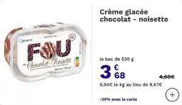 Picard Crème glacée chocolat noisette offre