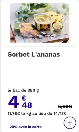 Picard Sorbet l'ananas offre