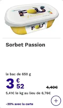 Picard Sorbet passion offre