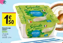 Les Comptoirs de la Bio Desserts soja nature offre