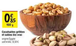 Les Comptoirs de la Bio Cacahuètes grillées et salées bio vrac offre