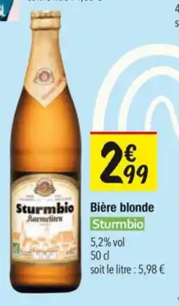 Les Comptoirs de la Bio Bière blonde sturmbio offre