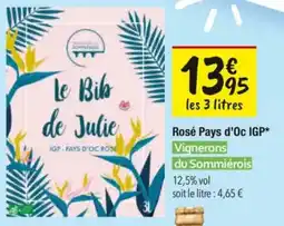 Les Comptoirs de la Bio Rosé pays d'oc igp vignerons du sommiérois offre