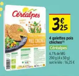 Les Comptoirs de la Bio 4 galettes pois chiches offre