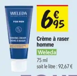 Les Comptoirs de la Bio Crème à raser homme weleda offre
