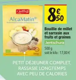 Les Comptoirs de la Bio Bouillie de millet et sarrasin aux fruits et graines jentschura offre