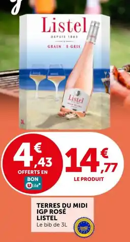 Utile Terres du midi igp rosé listel offre