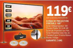 E.Leclerc Ecran de projection portable 100 offre