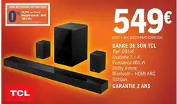 E.Leclerc Tcl - barre de son offre