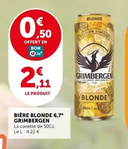 Utile Bière blonde 6,7° grimbergen offre
