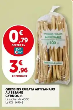 Utile Gressins rubata artisanaux au sésame cyrnos offre