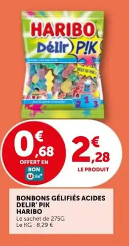 Utile Bonbons gélifiés acides delir' pik haribo offre