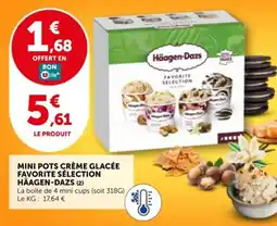 Utile Mini pots crème glacée favorite sélection häagen-dazs offre