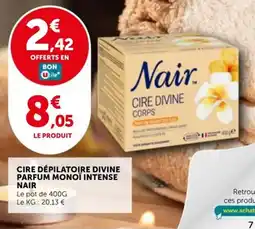 Utile Cire dépilatoire divine parfum monoï intense nair offre