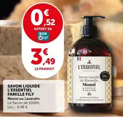 Utile Savon liquide l'essentiel famille fily offre