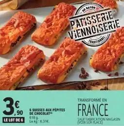 E.Leclerc Express 6 suisses aux pépites de chocolat offre