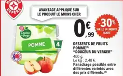 E.Leclerc Express Desserts de fruits pomme douceur du verger offre