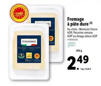 Lidl Fromage à pâte dure offre