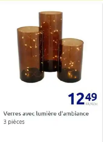 Action Verres Avec Lumière d'Ambiance offre