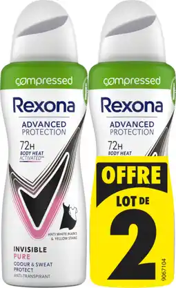Auchan Rexona déodorant spray invisible 72h rexona offre