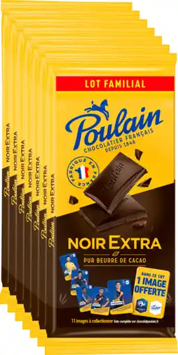 Auchan Poulain tablettes de chocolat noir extra poulain offre