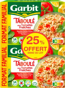 Auchan Garbit taboulé aux tomates fraîches garbit offre