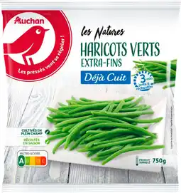 Auchan Auchan haricots verts extra fins déjà cuits prêts en 3 minutes surgelés auchan offre