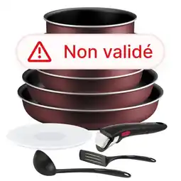 Auchan Tefal set 9 pièces à poignée amovibles simply cook offre