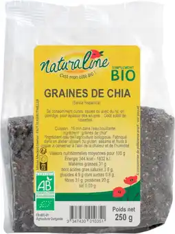 Auchan Naturaline graines de chia bio naturaline offre