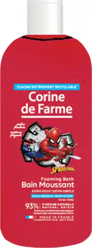 Auchan Corine de farme bain moussant enfant spiderman corine de farme offre