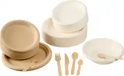 Auchan Actuel les 50 assiettes ø 18 cm pulpe de canne blanche actuel offre