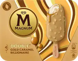 Auchan Magnum bâtonnets glacés double gold caramel billionaire magnum offre