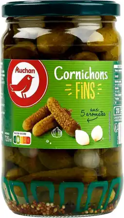 Auchan Auchan cornichons fins aux 5 arômates auchan offre