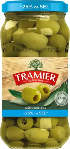 Auchan Tramier olives vertes dénoyautées tramier offre