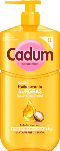 Auchan Cadum huile lavante surgras au beurre de karité cadum offre