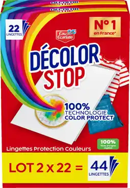 Auchan Supermarché Decolor stop lingettes anti décoloration décolor stop offre