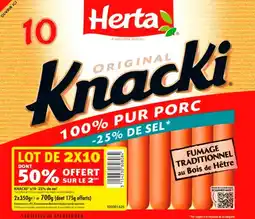 Auchan Supermarché Herta knacki l'original saucisse herta offre