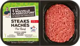 Auchan Supermarché La nouvelle agriculture 2 steaks hachés pur bœuf la nouvelle agriculture offre
