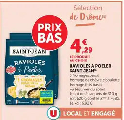 U Express Saint jean ravioles à poêler 3 fromages persil offre
