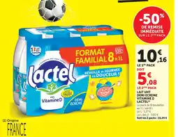 U Express Lactel lait uht demi écrémé vitamine d offre