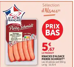 U Express Pierre schmidt knacks d'alsace offre