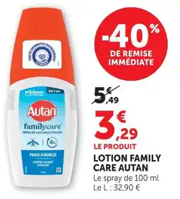 U Express Autan lotion family care offre
