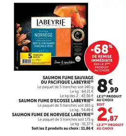 U Express Labeyrie saumon fumé sauvage du pacifique offre