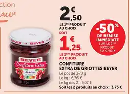 U Express Beyer confiture extra de griottes offre