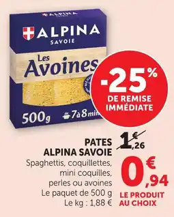U Express Alpina savoie pates offre