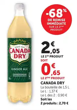 U Express Canada dry ginger ale offre