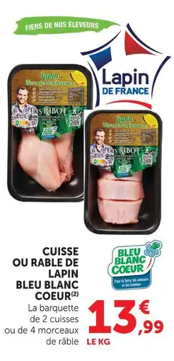 U Express Bleu blanc coeur cuisse ou rable de lapin offre