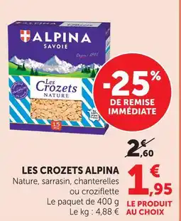 U Express Alpina les crozets offre
