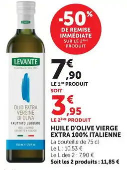 U Express Levante huile d'olive vierge extra 100% italienne offre