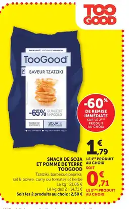 U Express Toogood snack de soja et pomme de terre offre